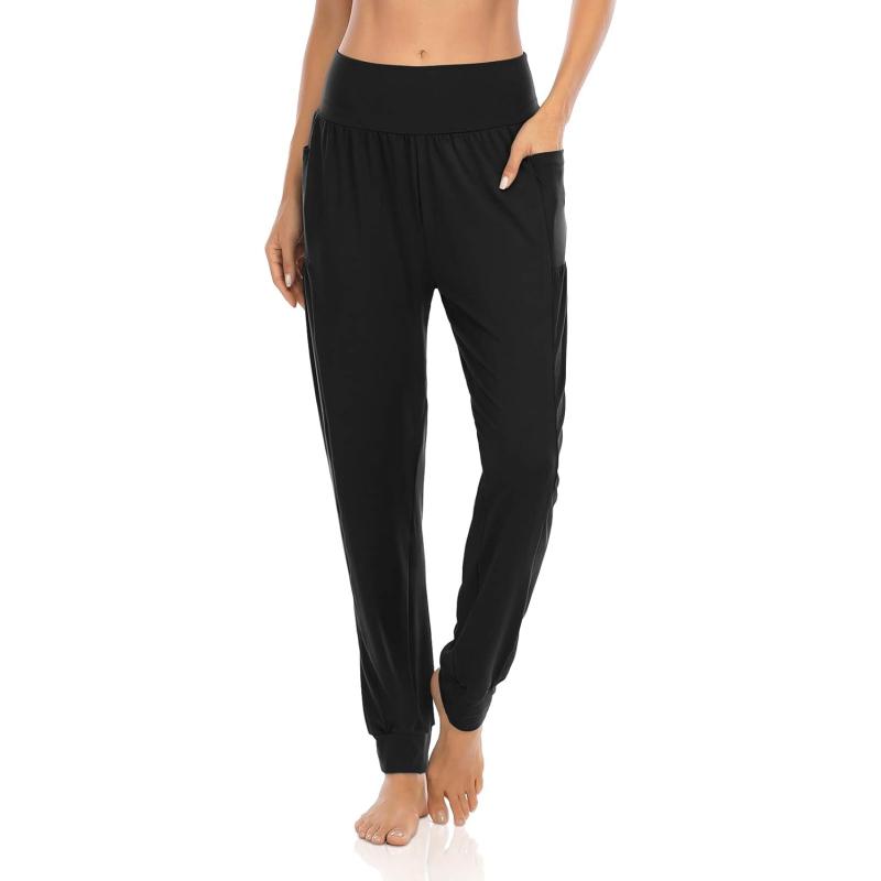 LouKeith Joggers for Women Yoga Pants Sweatpants Workout Pajama Harem ...